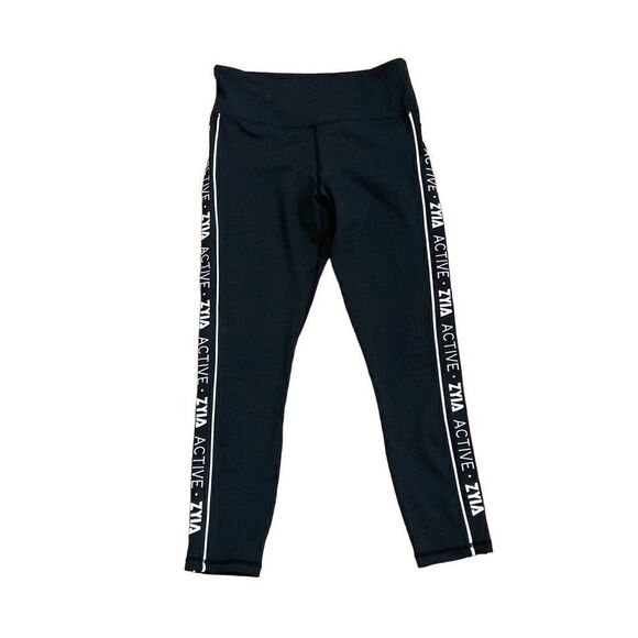 Zyia Active Logo Stripe Light n Tight 7/8 Leggings High Rise Size 8-10 - Picture 1 of 3